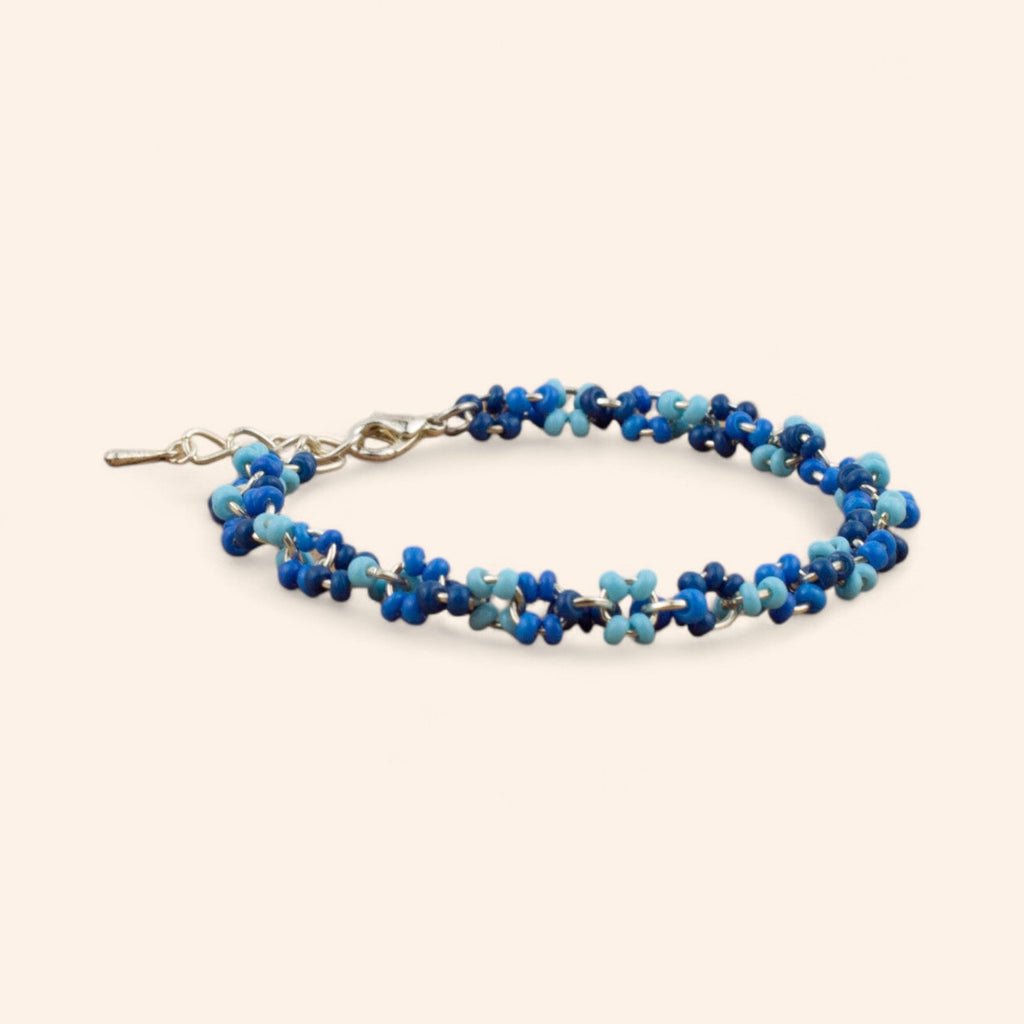 Bracelet en perles rocailles camaïeu bleu  Bracelet Jethyka