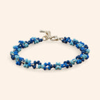 Bracelet en perles rocailles camaïeu bleu  Bracelet Jethyka