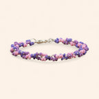 Bracelet en perles rocailles camaïeu violet et parme  Bracelet Jethyka