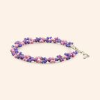 Bracelet en perles rocailles camaïeu violet et parme  Bracelet Jethyka