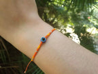 Bracelet Perles Rocailles Oranges et Œil Protecteur  Bracelet Jethyka