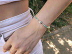 Bracelet Love en perles rocailles Vertes