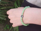Bracelet en Pierres Naturelles Jade et Fleur de Cerisier  Bracelet Jethyka