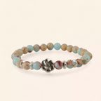 Bracelet en Pierres Naturelles Jaspe Impérial et Perle Fleur de Cerisier  Bracelet Jethyka