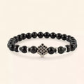 Bracelet en Pierres Naturelles Obsidienne et Perle Nœud Celtique  Bracelet Jethyka