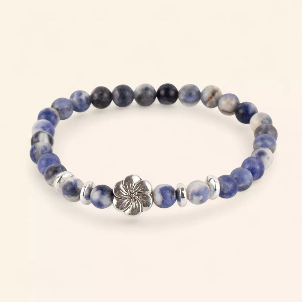 Bracelet Fleur de Cerisier Sodalite  Bracelet Jethyka