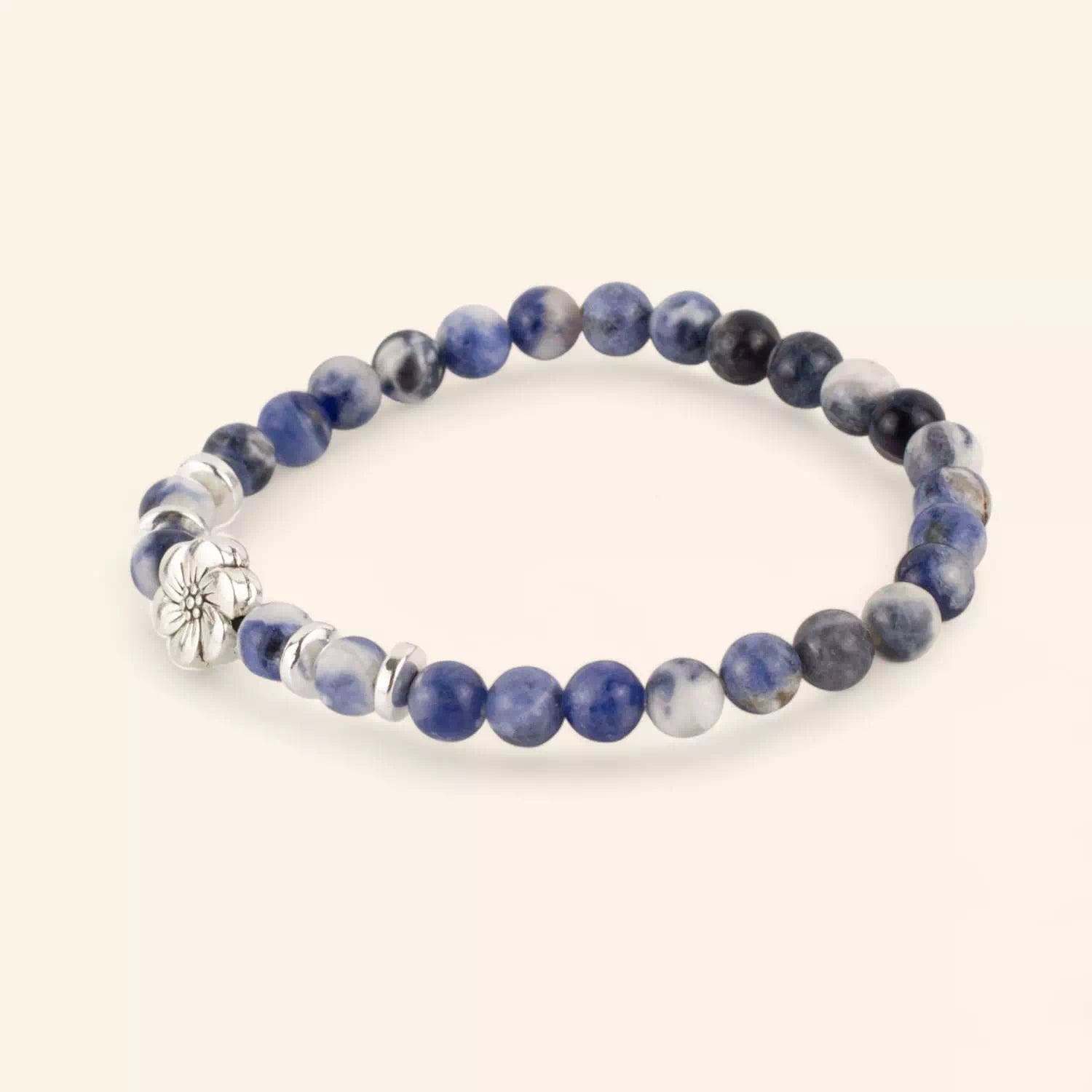 Bracelet Fleur de Cerisier Sodalite  Bracelet Jethyka