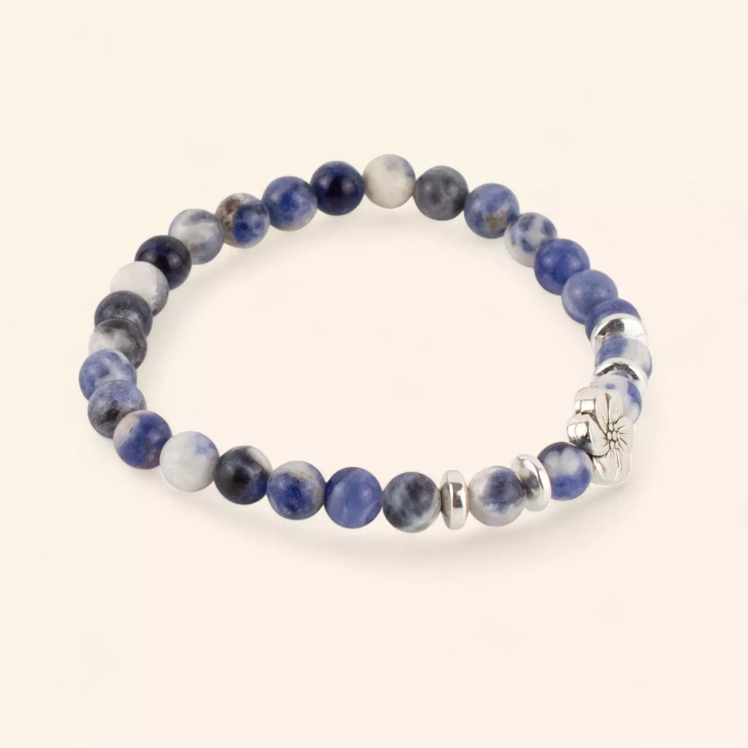 Bracelet Fleur de Cerisier Sodalite  Bracelet Jethyka