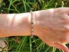 Bracelet perles cristal Gris bleuté