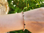 Bracelet perles cristal Beiges et Marrons