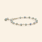 Bracelet perles cristal Gris bleuté