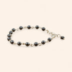 Bracelet en pierres naturelles hématite et plaqué argent  Bracelet Jethyka