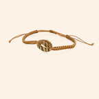 Bracelet macramé camel avec coquillage cauri tigré  Bracelet Jethyka