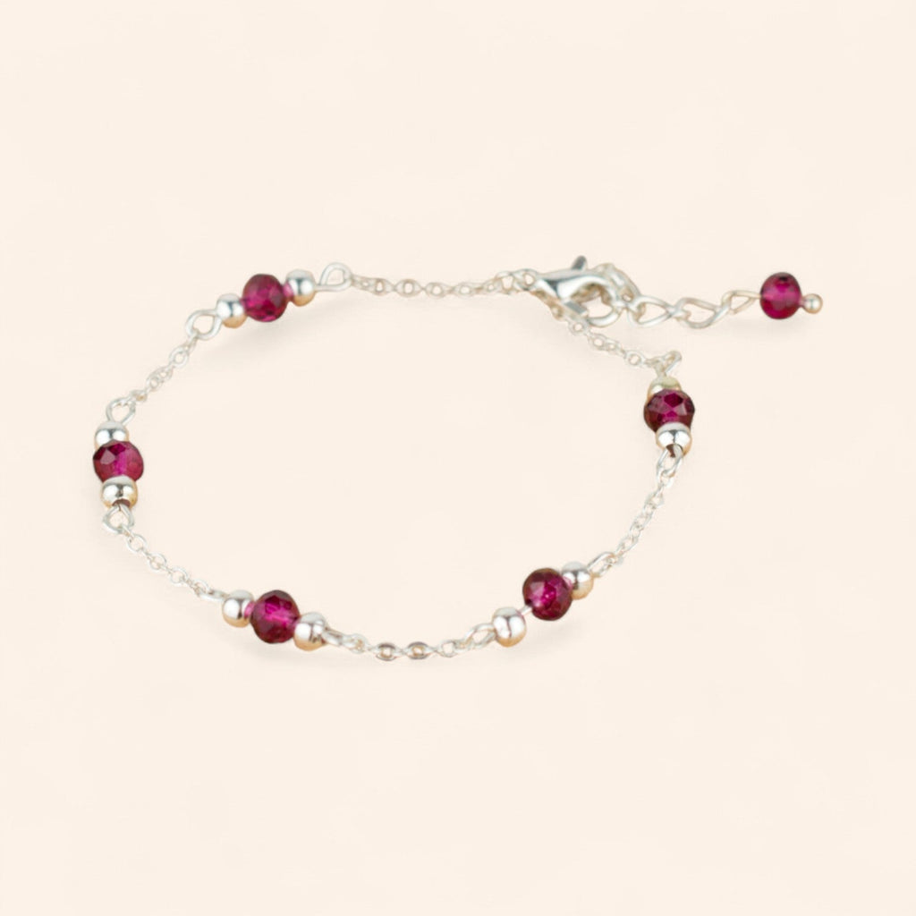 Bracelet perles cristal Rose framboise  Bracelet Jethyka