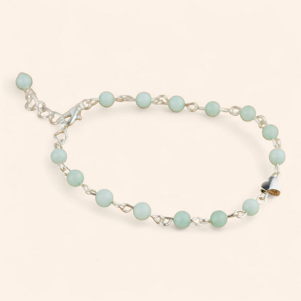 Bracelet Cœur en pierres naturelles Amazonite  Bracelet Jethyka