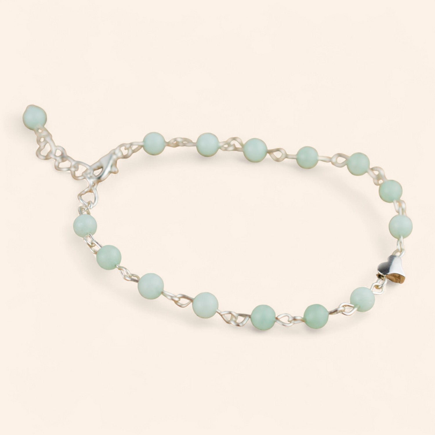 Bracelet Cœur en pierres naturelles Amazonite  Bracelet Jethyka