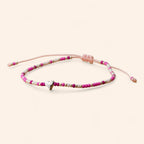 Bracelet coeur et perles rocailles roses  Bracelet Jethyka