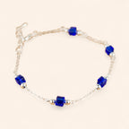 Bracelet perles cristal cubes Bleu marine  Bracelet Jethyka