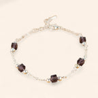 Bracelet perles cristal cubes Marron  Bracelet Jethyka