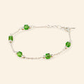 Bracelet perles cristal cubes Vert clair