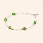 Bracelet perles cristal cubes Vert clair  Bracelet Jethyka