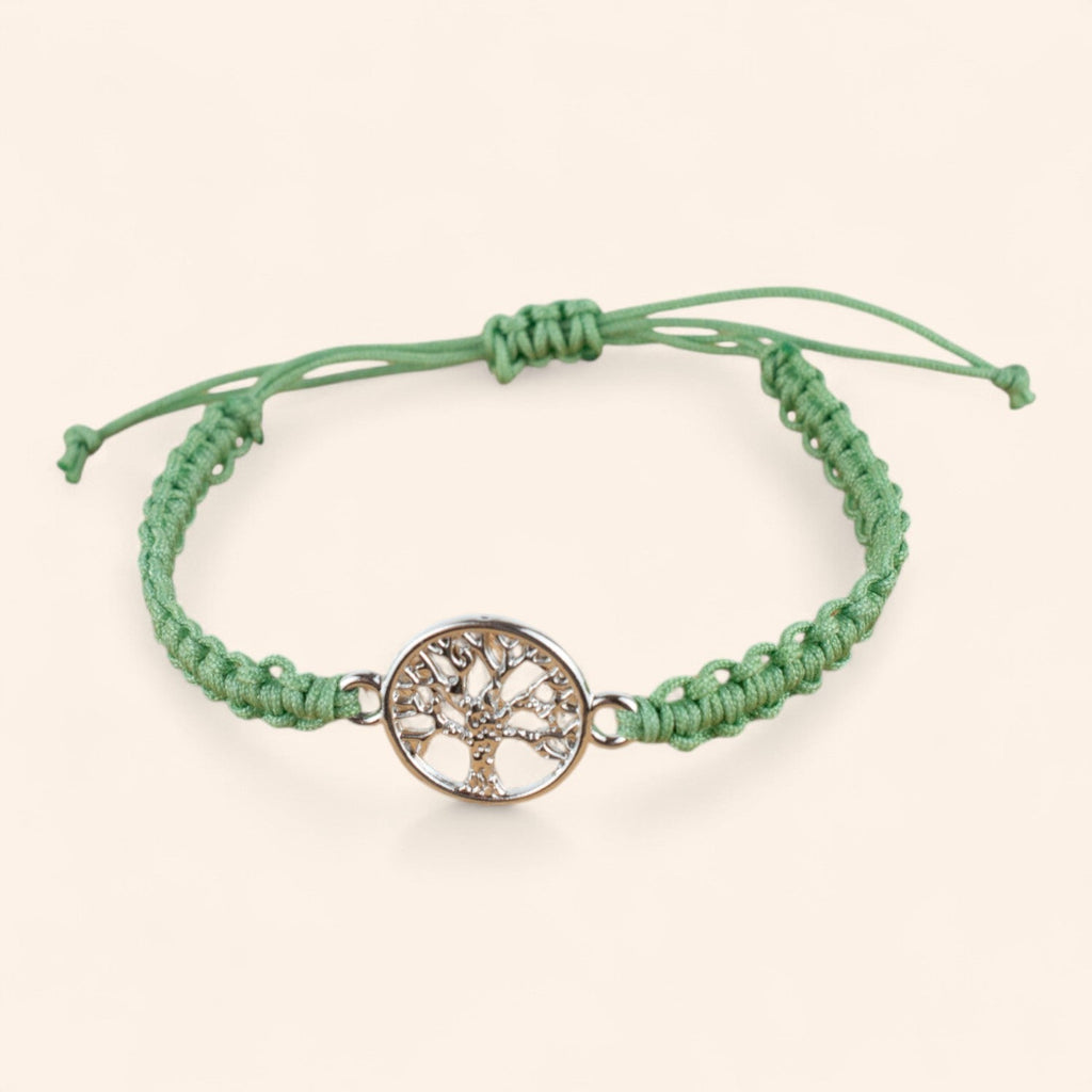 Bracelet Arbre de Vie en Macramé Vert  Bracelet Jethyka