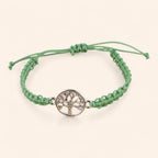 Bracelet Arbre de Vie en Macramé Vert  Bracelet Jethyka