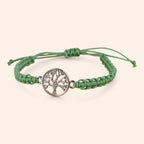 Bracelet Arbre de Vie en Macramé Vert  Bracelet Jethyka