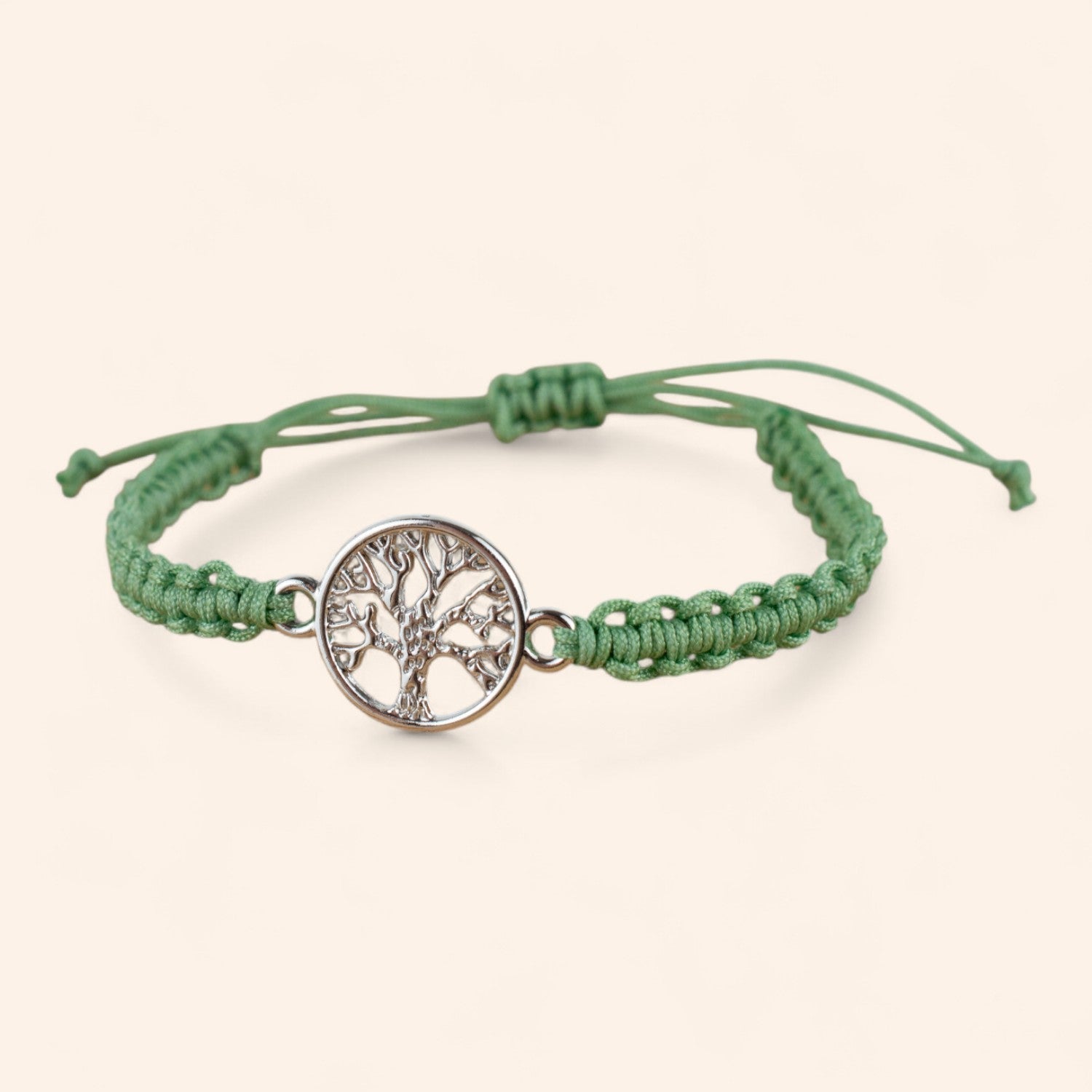 Bracelet Arbre de Vie en Macramé Vert  Bracelet Jethyka