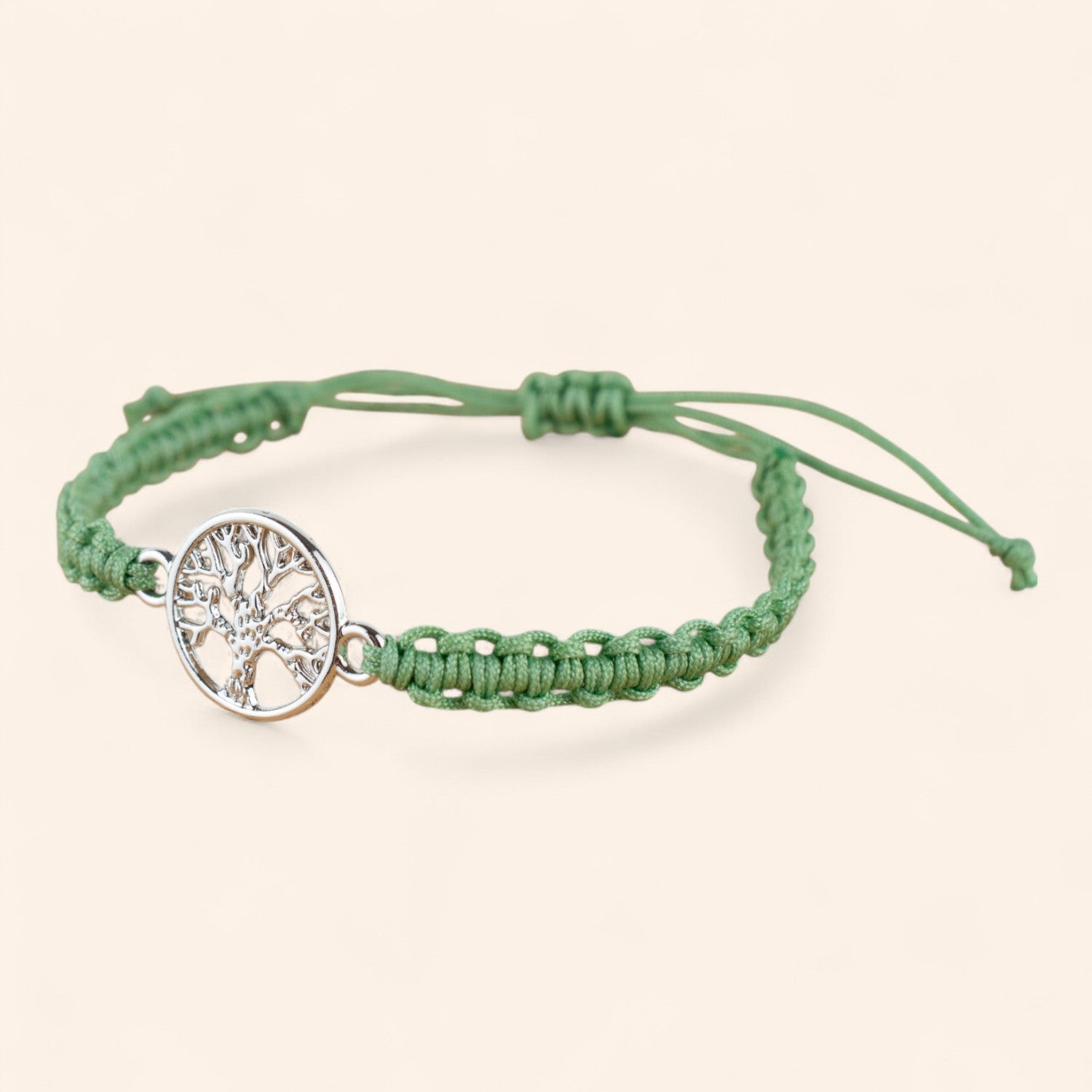 Bracelet Arbre de Vie en Macramé Vert  Bracelet Jethyka