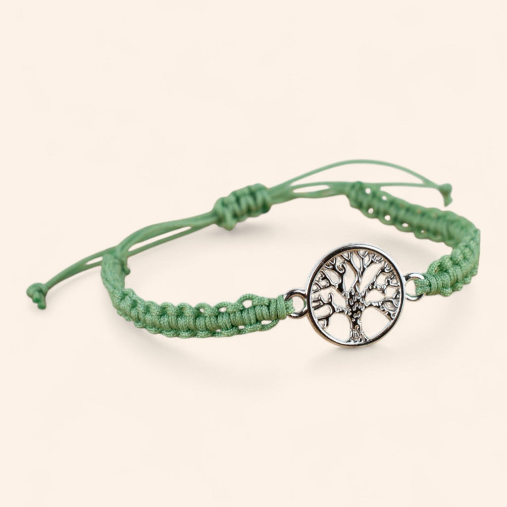 Bracelet Arbre de Vie en Macramé Vert  Bracelet Jethyka