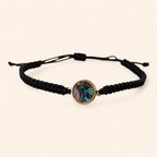 Bracelet cercle Ormeaux macramé noir  Bracelet Jethyka