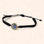 Bracelet cercle Ormeaux macramé noir  Bracelet Jethyka