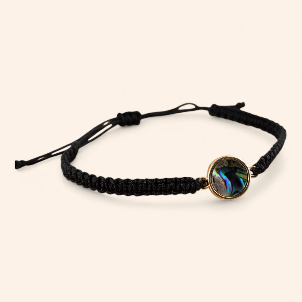 Bracelet cercle Ormeaux macramé noir  Bracelet Jethyka