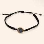 Bracelet cercle Ormeaux macramé noir  Bracelet Jethyka