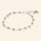 Bracelet perles cristal Vert pastel  Bracelet Jethyka