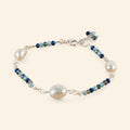 Bracelet perles cristal Bleues et perles d'Eau Douce