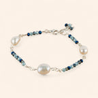 Bracelet perles cristal Bleues et perles d'Eau Douce  Bracelet Jethyka