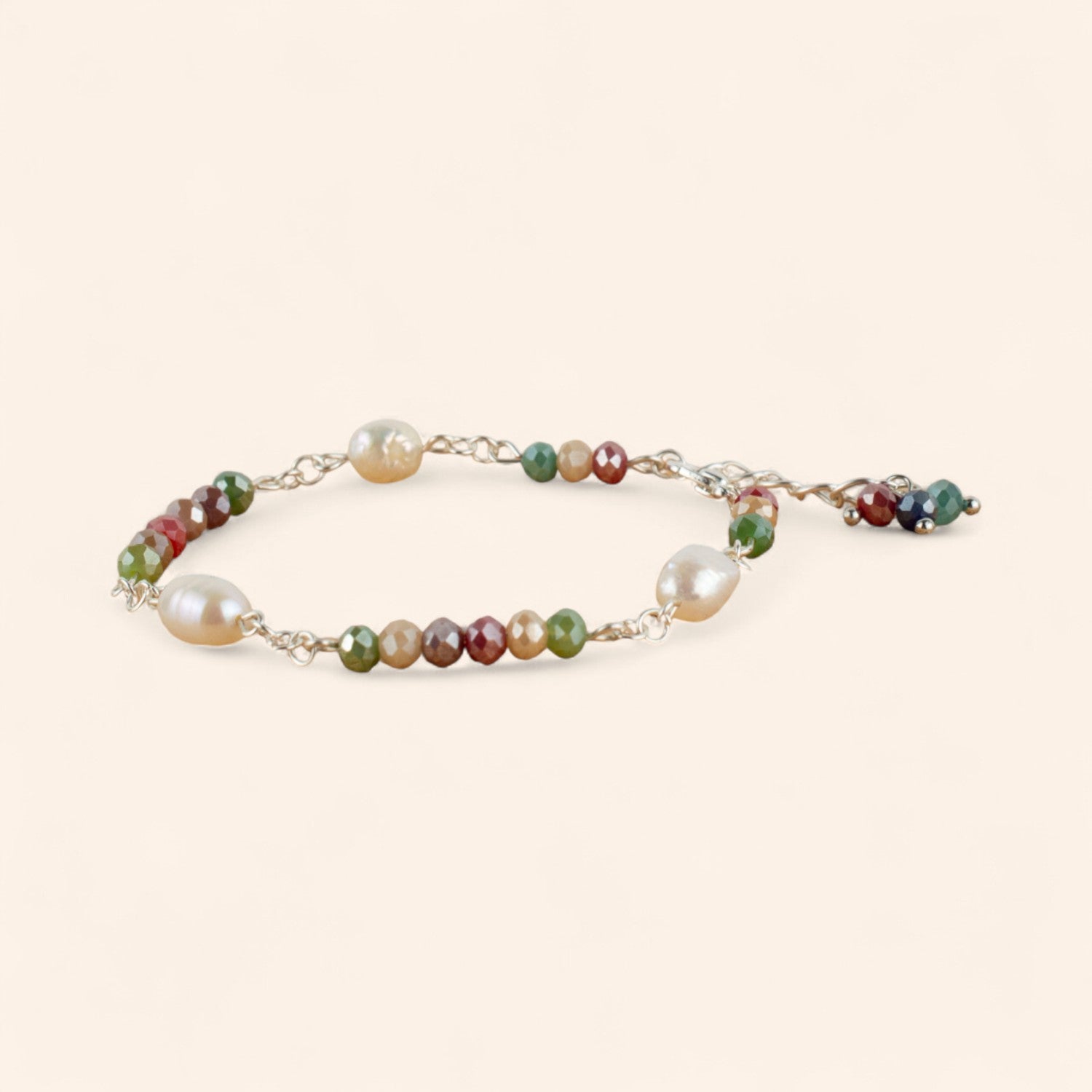 Bracelet perles cristal Multicolores et perles d'Eau Douce  Bracelet Jethyka
