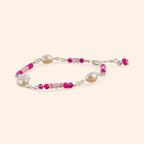 Bracelet perles cristal Roses et perles d'Eau Douce  Bracelet Jethyka