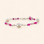 Bracelet perles cristal Roses et perles d'Eau Douce  Bracelet Jethyka