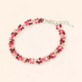 Bracelet en perles rocailles camaïeu rose et rouge  Bracelet Jethyka