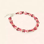 Bracelet en perles rocailles camaïeu rose et rouge  Bracelet Jethyka