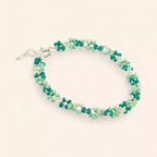 Bracelet en perles de rocailles camaïeu vert  Bracelet Jethyka