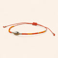 Bracelet Love perles rocailles orange  Bracelet Jethyka
