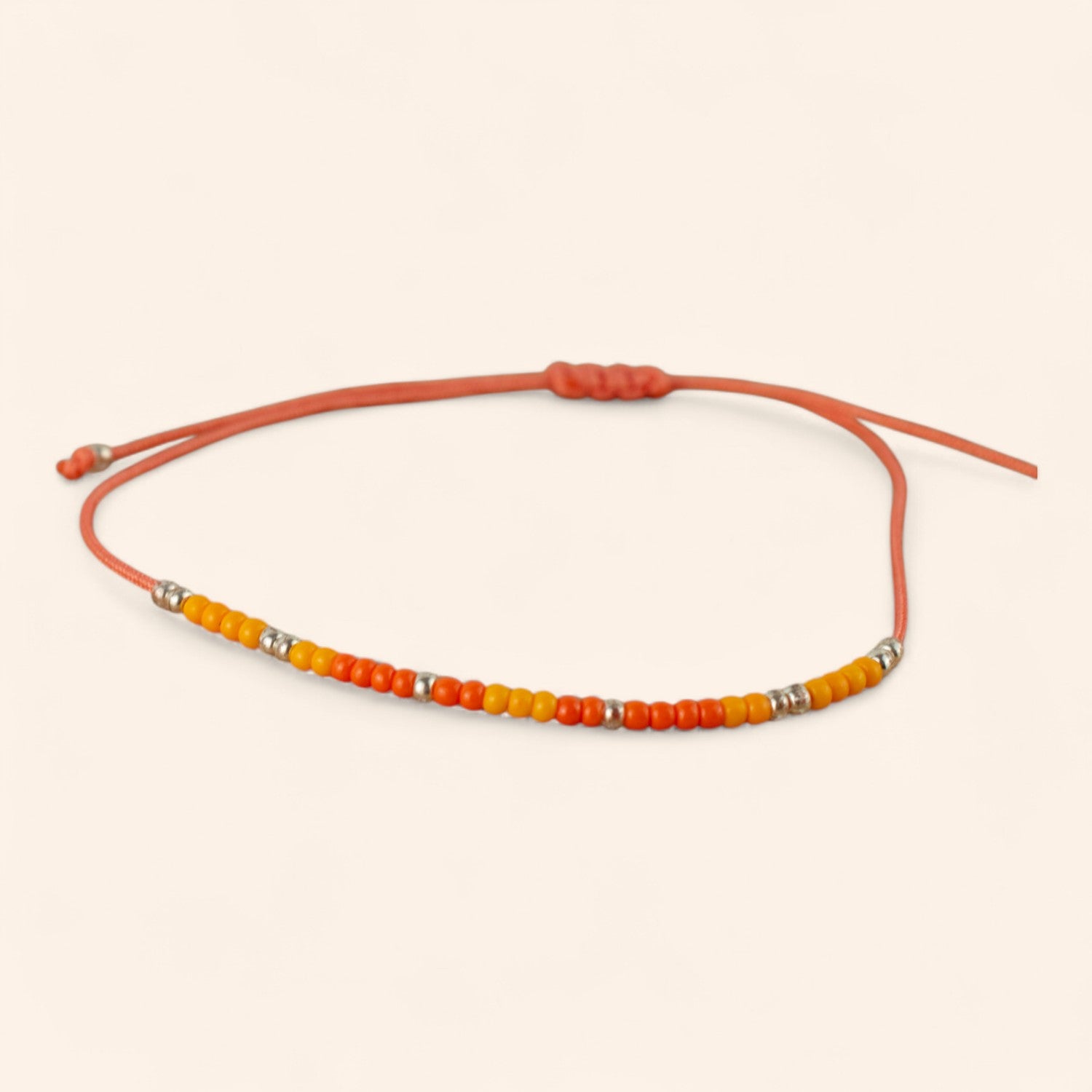 Bracelet perles rocailles oranges  Bracelet Jethyka