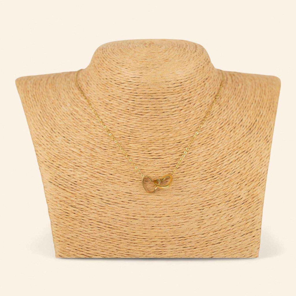 Collier Cœurs entrelacés dorés