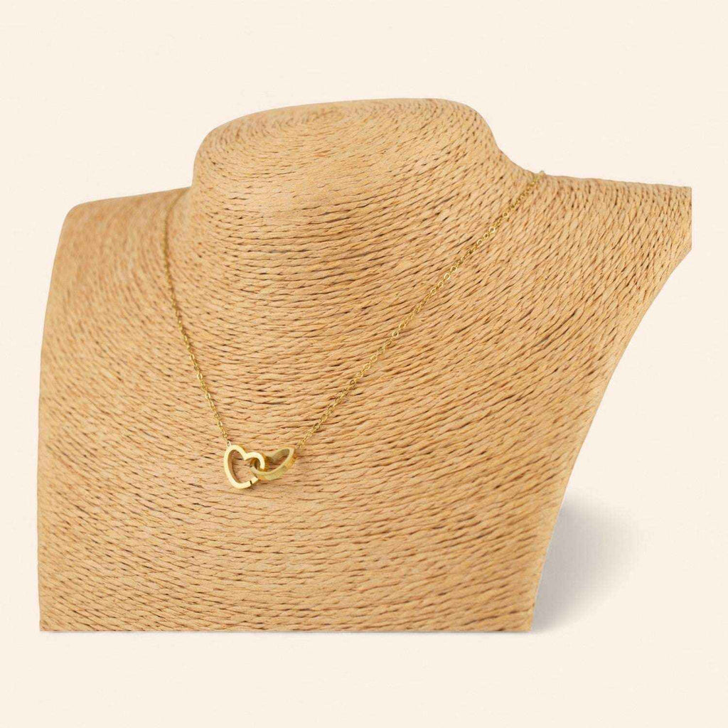 Collier Cœurs entrelacés dorés