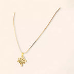 Pendentif Arbre de Vie et Chaîne Serpent en Métal Doré Pendentif Jethyka