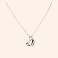 Collier femme en métal argenté avec pendentif 2 cœurs entrelacés  Collier Jethyka